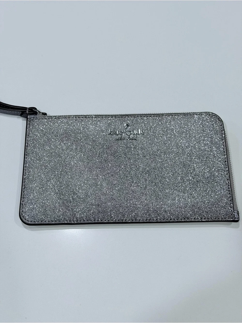 Kate Spade New York Lucy Glitter Medium L-Zip Wristlet